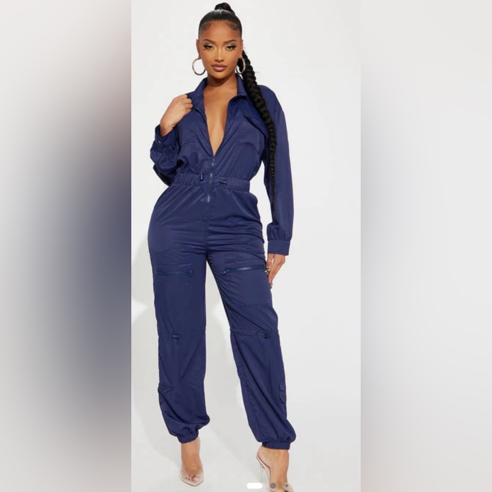 Fashion Nova Navy Blue Women's Jumpsuit